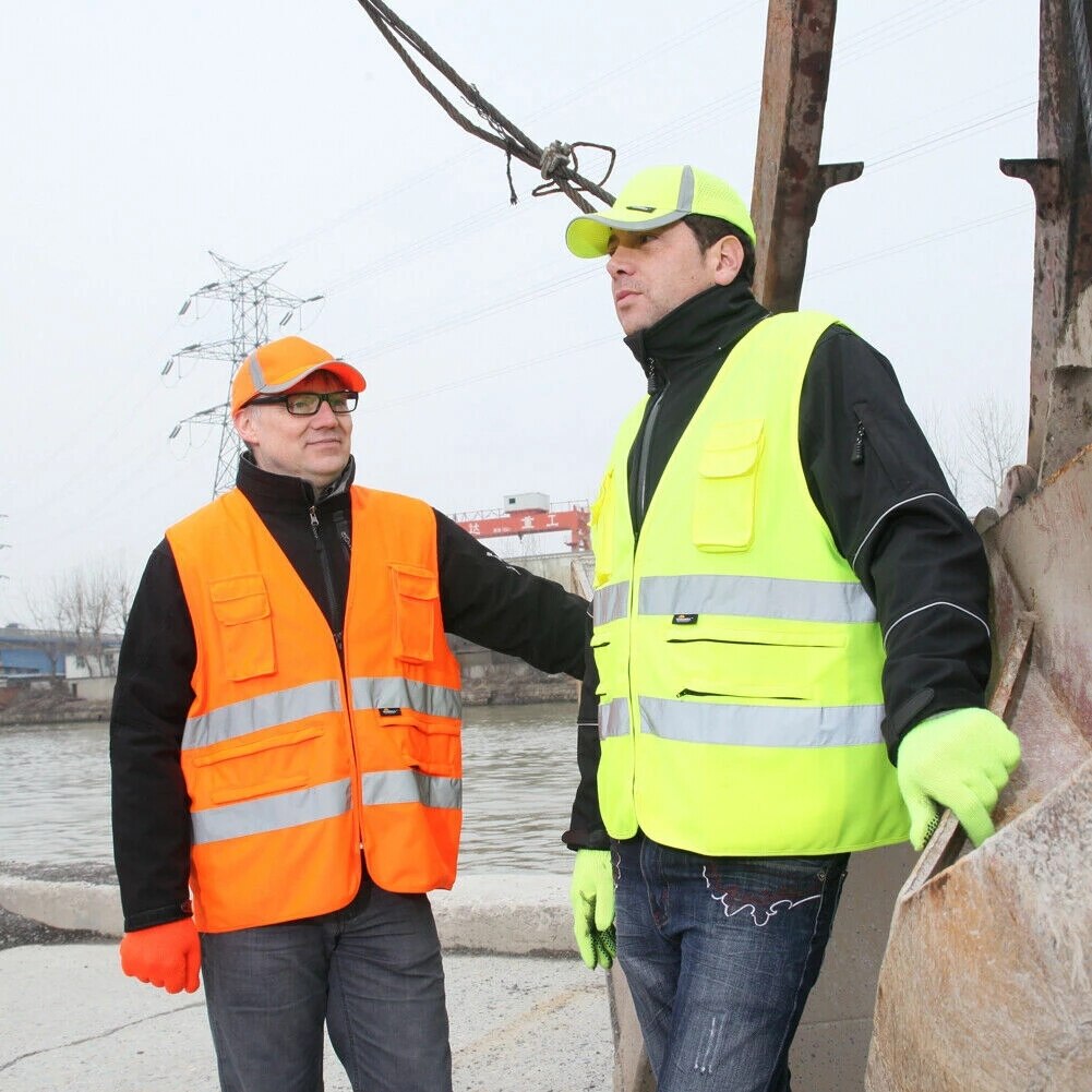 Høj synlighed gul/lime unisex cap hi vis arbejdstøj reflekterende baseball kasket let åndbar hat til udendørs arbejde