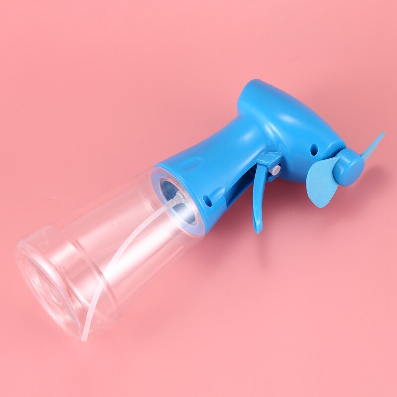 Con agua rociador aerosol ventilador de mano-ventilador de nebulización con la niebla como ventilador pulverizador para botella de agua (300Ml)