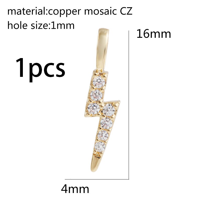 10 stücke Mond Stern Reize für Schmuck Machen Groß Sonne Blitz Reize Anhänger Diy Ohrring Halskette Armbinde Zubehör Kupfer: Stil L