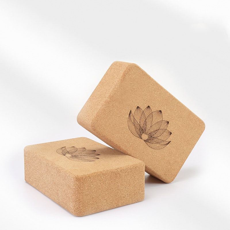 Yogablok van kurk met hoge dichtheid, schuimblokken voor yoga, pilatesapparatuur, yogakubussen, fitnessapparatuur, fitnessapparatuur, sportuitrusting