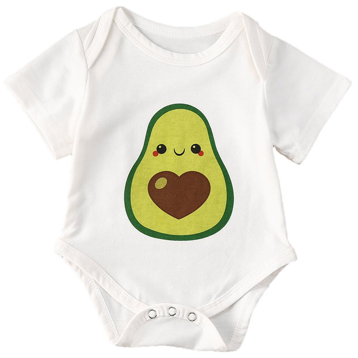 Baby Zomer Kleding 0-18M Nieuw Zuigeling Baby Meisjes Jongens Avocado Bodysuits Fruit Print Korte Mouw jumpsuits 5 Stijl: B / 3M
