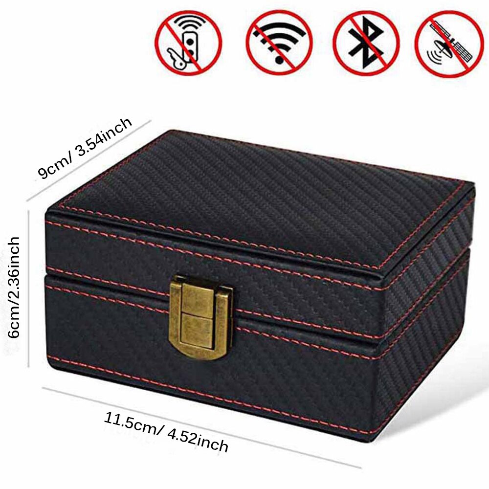 Car Keyless Signal Blocker Anti Theft Faraday Box Security RFID Faraday Key Fob Protector Shielding Blocker