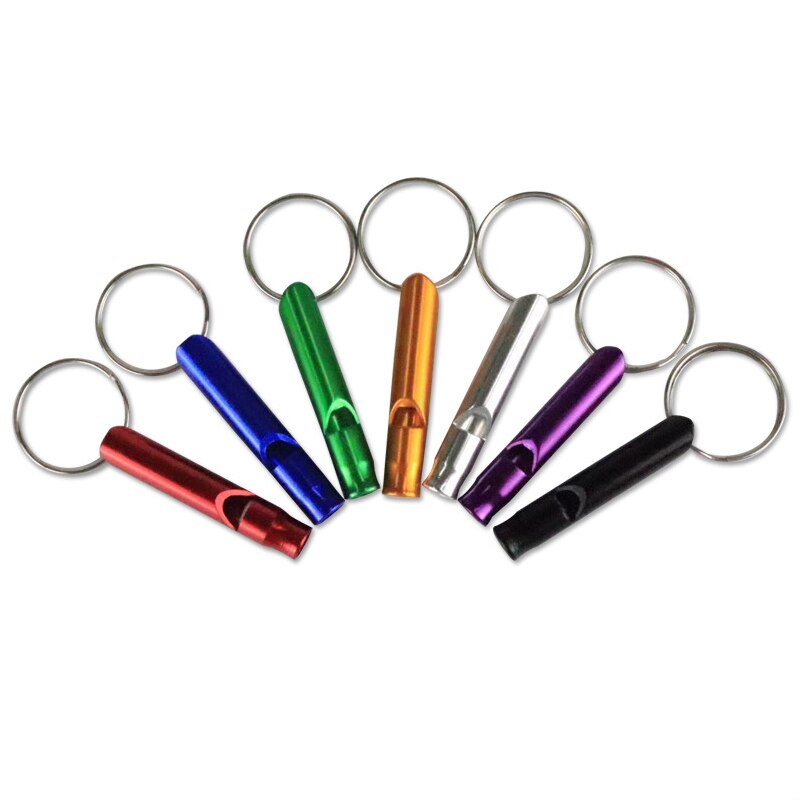 5pcs Della Lega di Alluminio di Formazione fischio dell'anello Chiave di Keychain Per Sport Esterno D'escursione di Campeggio di Caccia Di Emergenza di Sicurezza Strumenti Di Sopravvivenza