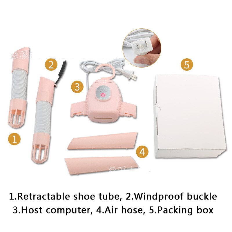 Portatile Pieghevole mini Stendino Vestire Indumento Asciugatrice Elettrica cremagliera di Lavanderia Riscaldatore Gancio Vestiti di Controllo Scarpe Cappotto Rastrelliere: rosa / AU