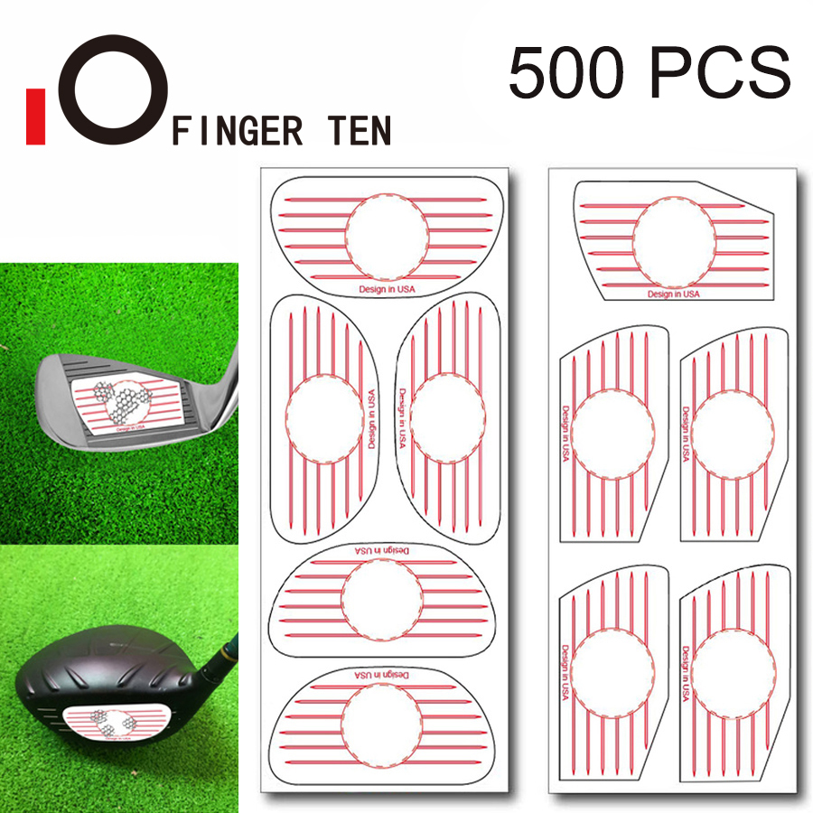 Durable Training Tool Golf Club Impact Tape Labels for Oversized Woods Ball Hitting Recorder Putter Stickers Red: 4Pack Wood-Iron