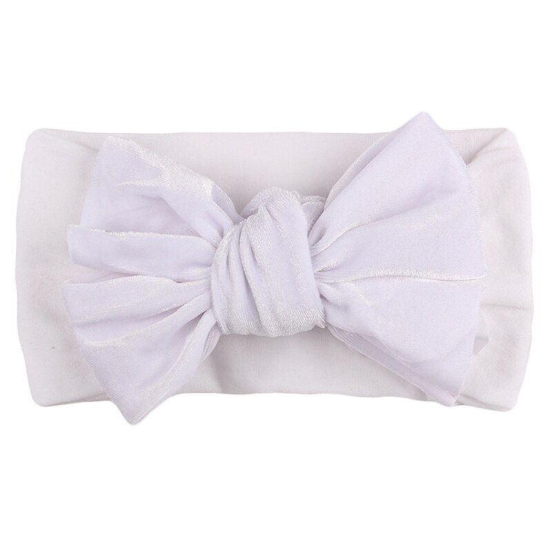 Inverno de pelúcia veludo bebê bandana para meninas arco grande cor sólida elástico hairbands princesa bonito acessórios para o cabelo do bebê coisas