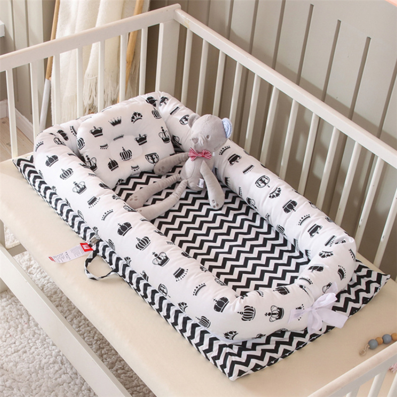 Portable Baby Bionic Bed Cotton Cradle Baby Bassinet Bumper Folding Sleep Nest for Toddler Newborn Play Mat Travel Bed