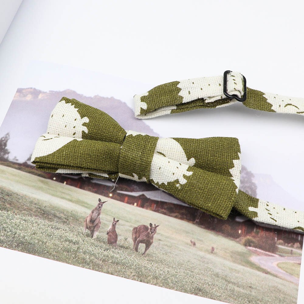 Gravata borboleta ajustável para crianças, de linho, desenho animado, animal, flor, borboleta, presente, festa, laço, acessórios: Coral Vermelho