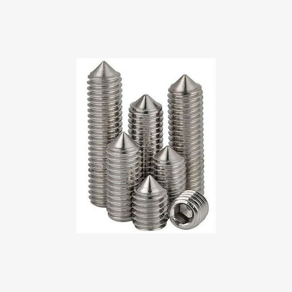 M4 316 stainless steel tapered end set screw / hexagon socket headless screw