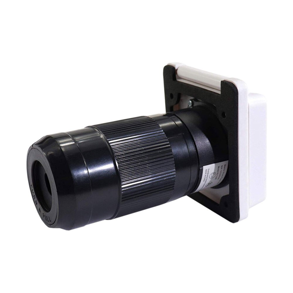 50A 125/250V Power Inlet Receptacle RV Power Twist Lock Inlet with 3 Stainless Steel Marine Shore power inlet for Camper RV