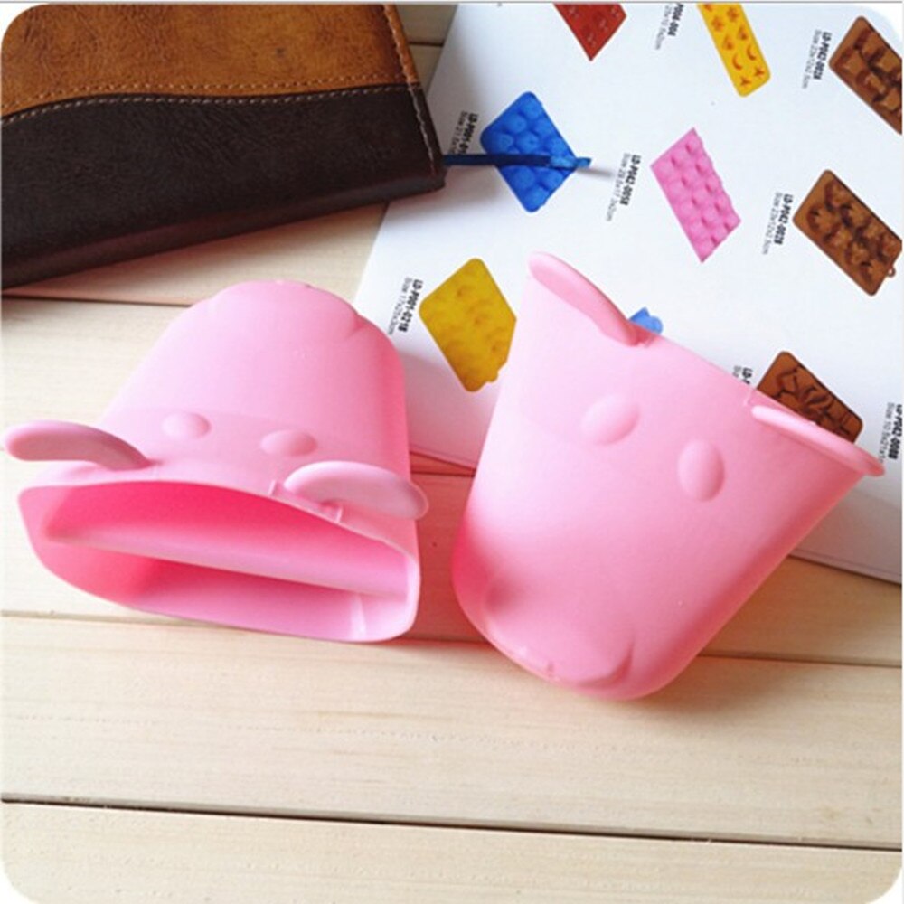 Ebene bilden Kuh Katze Hund Silikon 1pc Küche Organizer Isolierte Wärme Topf Clips Mikrowelle Handschuhe Heißer Platte Clip Anti-verbrüHenne