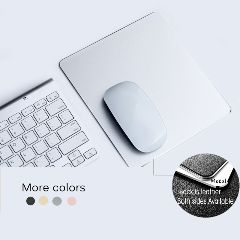 Geschäft-Mauspad aus Metall, doppelseitiges Aluminium, wasserdicht, rutschfest, hartes Mauspad, geeignet für Büro, MacBook, Laptop