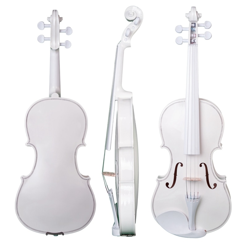 Student Violin 4/4 Full Size Violin Violin Set Child Beginner White Violin