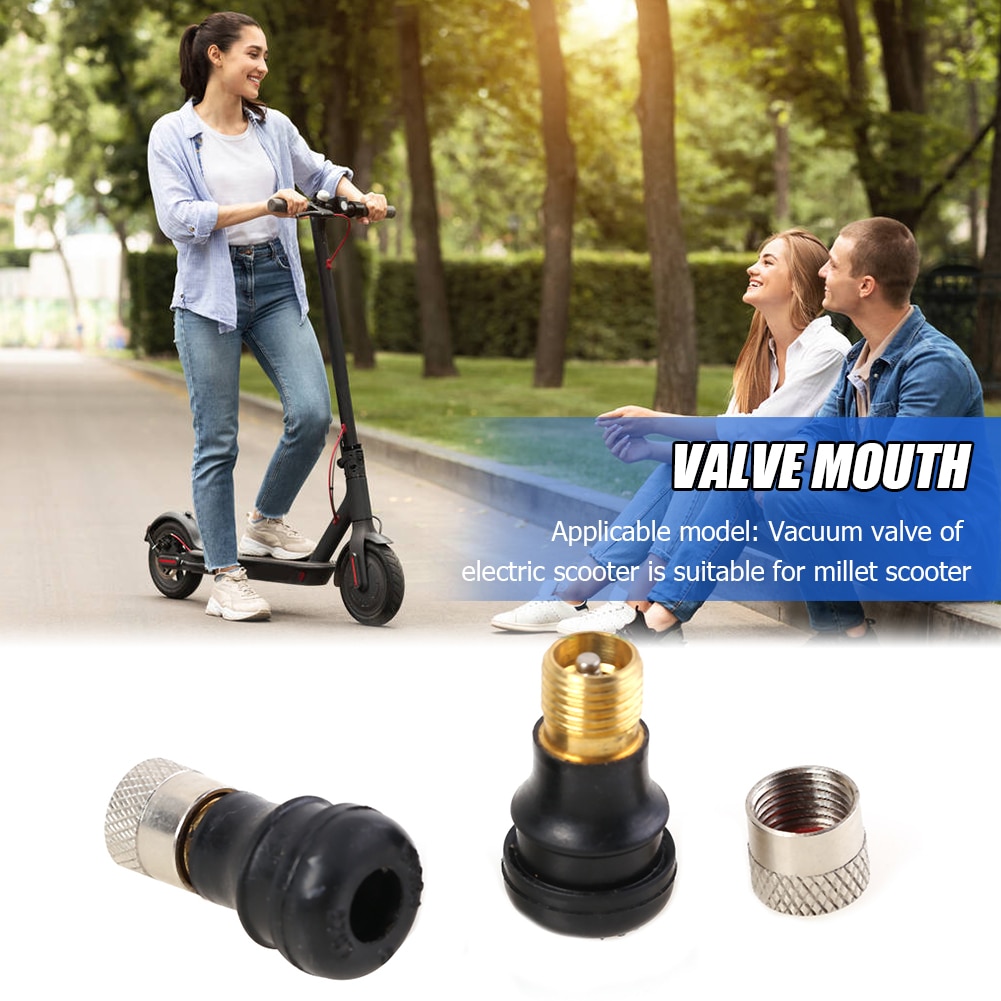 2PCS Electric Scooter Vacuum Valve for Xiaomi Mi Electric Scooter M365 Scooter Tyre Tubeless Tire Valve Wheel Gas Valve