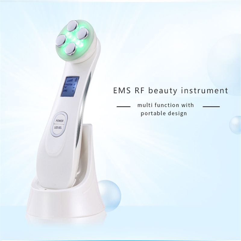 5 In 1 LED Photon Therapy Facial Skin Lifting Rejuvenation Microcurrent Massager Tool Face Lifting Tighten Wrinkle Removal