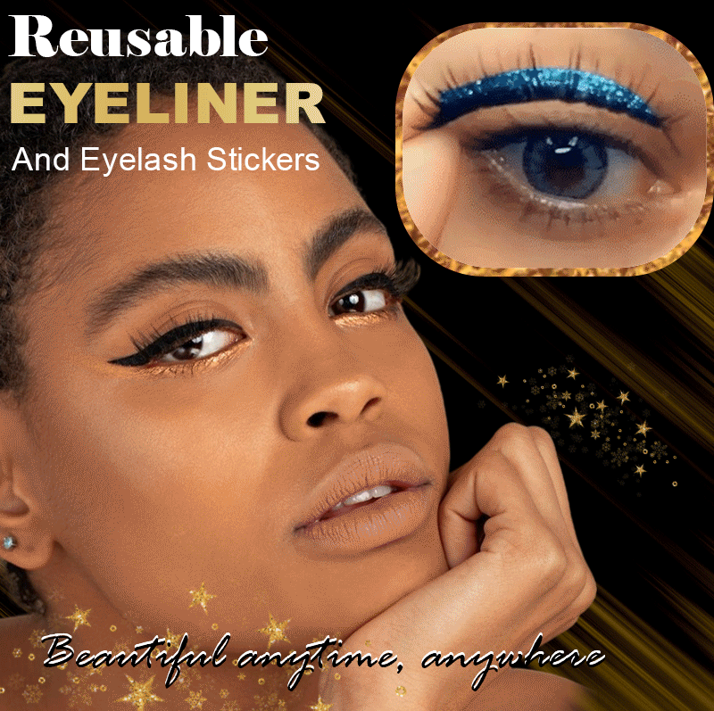 Eyeliner En Wimper Stickers Herbruikbare Waterdichte Zelfklevende Eyeliner Stickers Glitter Shiny Eyeliner Stickers
