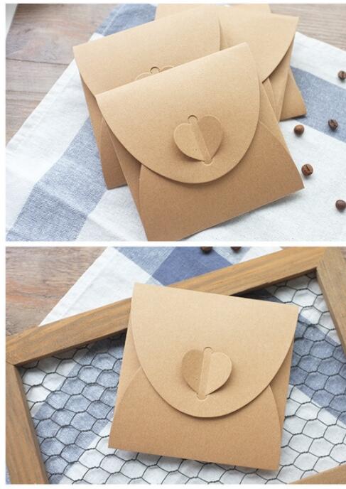 5pcs/lot Vintage CD Optical Disc Envelope Kraft Paper CD Bag DIY Envelope Wedding