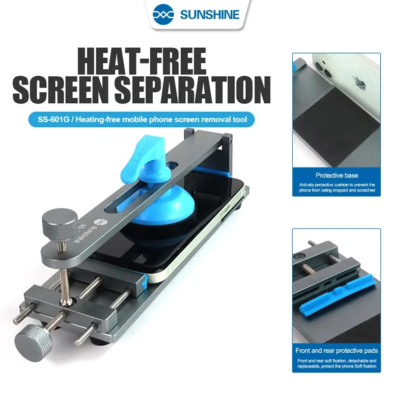SUNSHINE SS-601G LCD-scherm Separator Mobiele telefoon Gratis verwarming Scherm Snelle verwijdering Klemarmatuur Reparatiegereedschap: Default Title