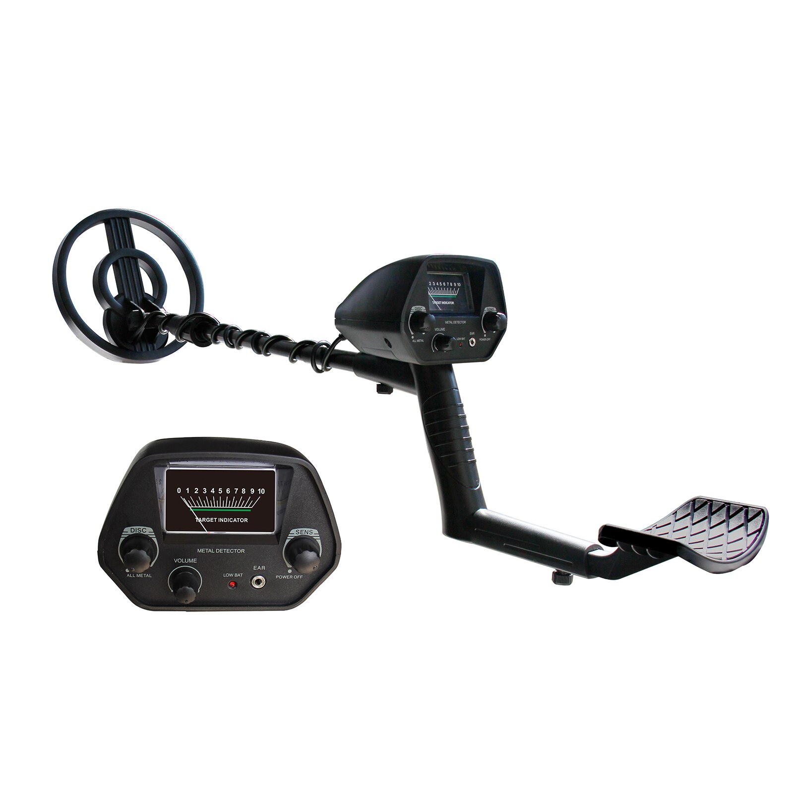 KKmoon-Detector de Metales MD4030, buscador de tesoros de oro subterráneo, con auriculares, GTX5030: GTX5030 Black