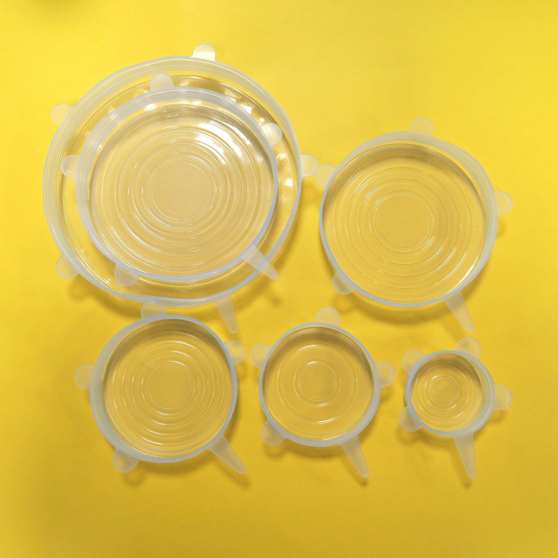 6 Pcs/Set Zero-Waste Reusable Food And Container Lids LC001