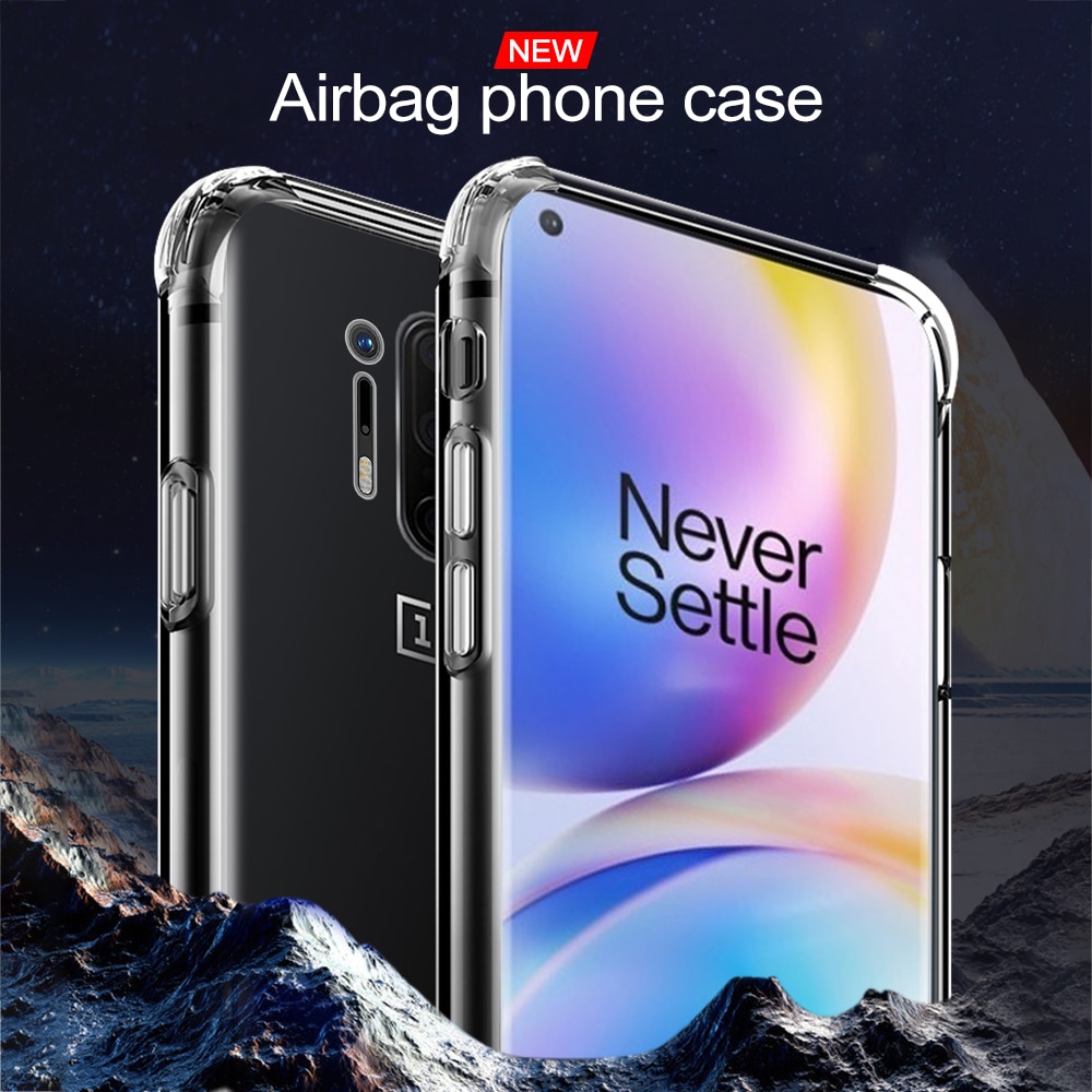 Shockproof Phone Case For Oneplus 8 Pro Cases Clear Soft TPU Protection Cover For Oneplus 7T Pro 8 Pro 8Pro one plus Capa Fundas