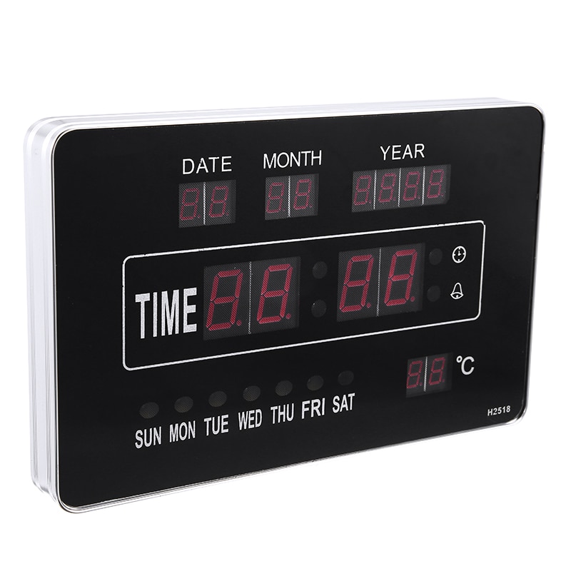 Wall Hanging Calendar Clock Digital Calendar Clock Large LED Screen with Real-time Temperature Display For Home Decor