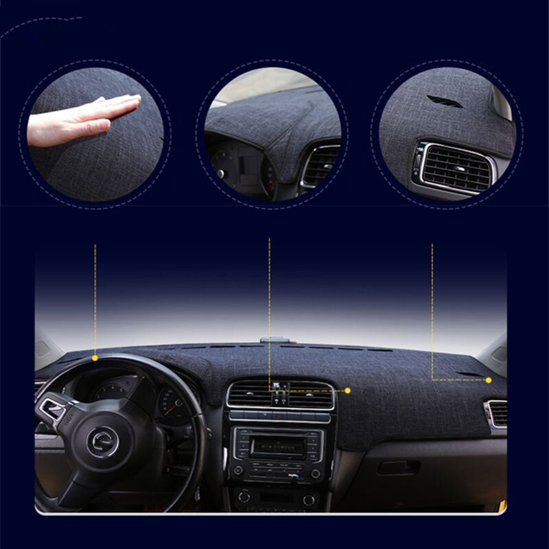 Auto Styling Tapijt Linnen Noslip Dashmat Dashboard Cover Voor Jeep Grand Cherokee Wagoneer Patriot Renegade Commander Compass