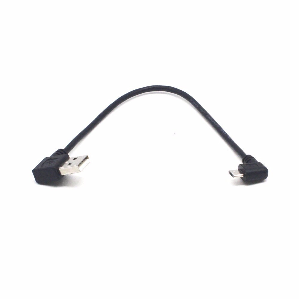 Links Hoek Micro USB Kabel, 25 cm, USB 2.0 Male naar Micro B USB 5 Pin Male, sync Opladen en Data Overdracht Kabel voor telefoons