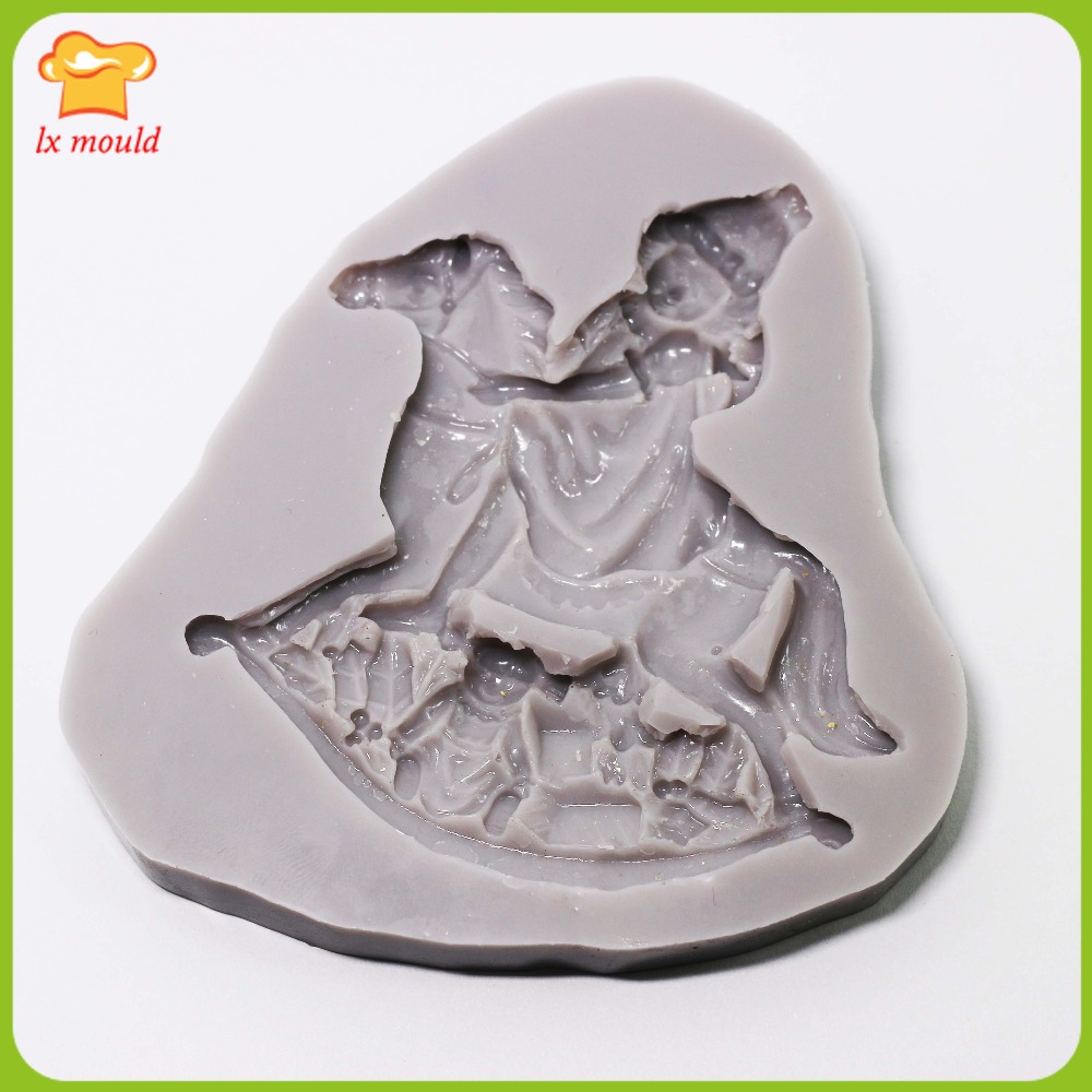 Baby trojanske heste serie silica sukker kage form ruan ler form bagning kage dekoration form