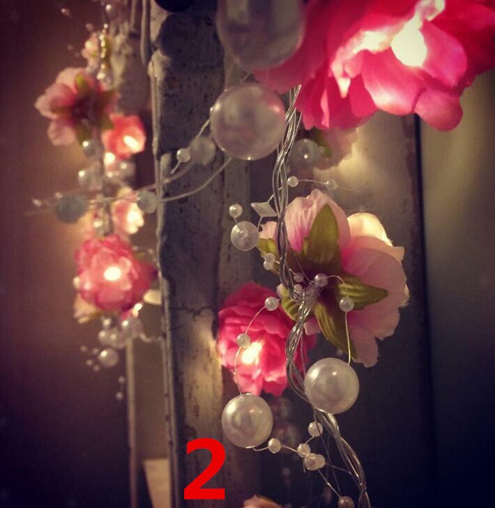 Kristallihelmet valaistus ketju huoneen koristeet tytön sydän makuuhuoneen asettelu riippuvalot tunnelma valaistus merkkijono valot: 2