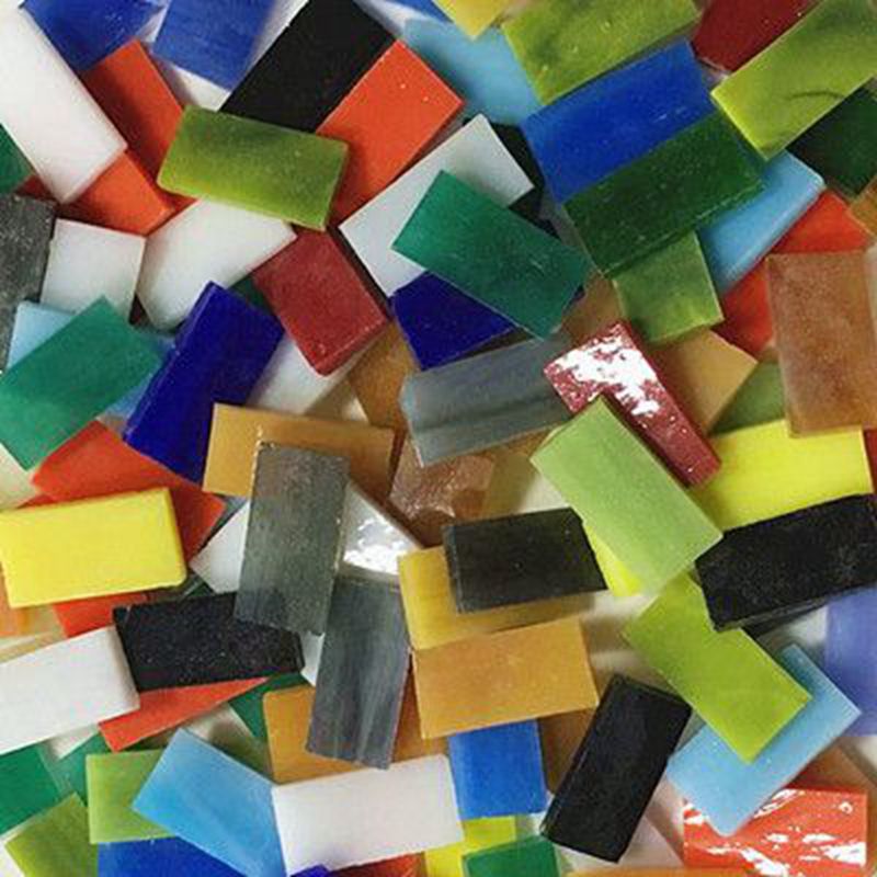 100g DIY Mixed Color Mosaic Inlay Tiles Wall Handmade Materials Glass Mica Piece Regular Collage Material Craft ZXY9798: Color 7