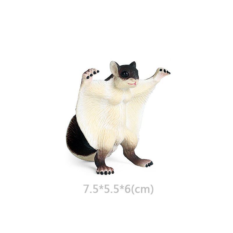 Wild Jungle Zoo Animal Model Malayan Tapir Anteater Koala Pangolin PVC Collection Model Action Figure Kid Educational Toys: Flying bat