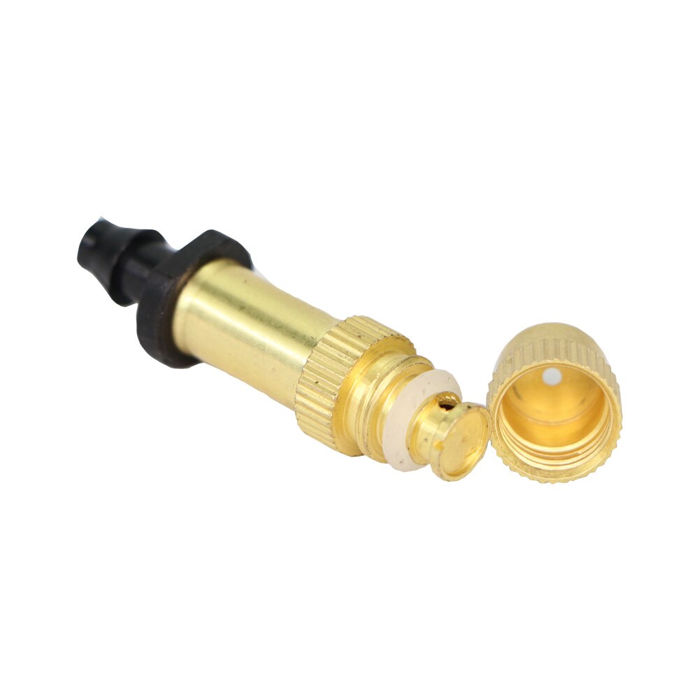 30-300 Stuks 1/4 ''Tuin Messing Verneveling Watering Nozzle Single Barb Connector 4/7Mm Verstelbare Koperen cooling Spray Verstuiver