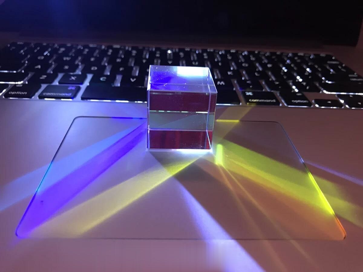 20Mm * 20Mm * 20Mm Optische Fysica Experiment Apparatuur Licht Cube Prism
