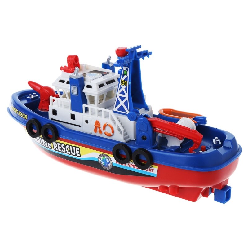 Electric Boat Children Marine Rescue Toys Navigation Warship Toy Birthday