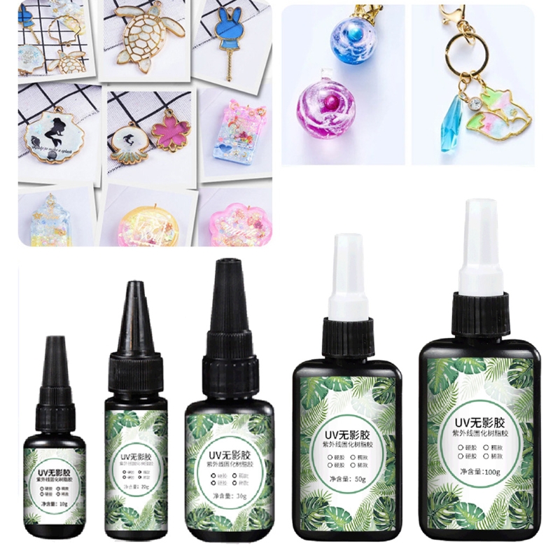 UV Resin Crystal Clear Hard Ultraviolet Curing Epoxy Resin Jewelry Making Art G32D