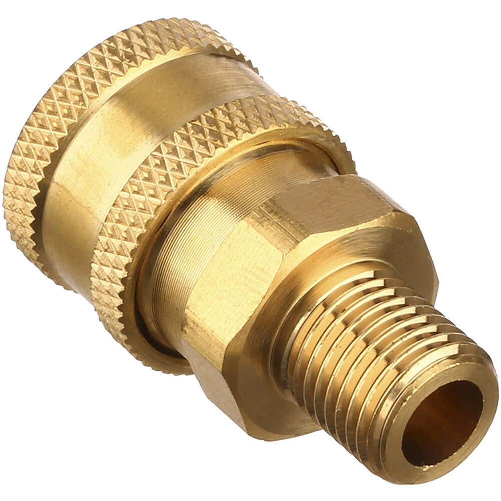 High Pressure Washer Adapter Brass Pressure Washer Quick Connect M22 To 1/4 Male Coupler Adapter 5000 PSI