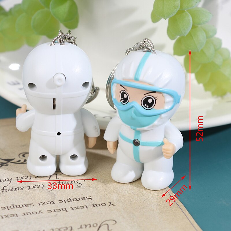 Sleutelhanger Cartoon Verpleegkundige Personeel Humanoid Sleutelhanger Souvenir Thanksgiving Hanger Sleutel Accessoires