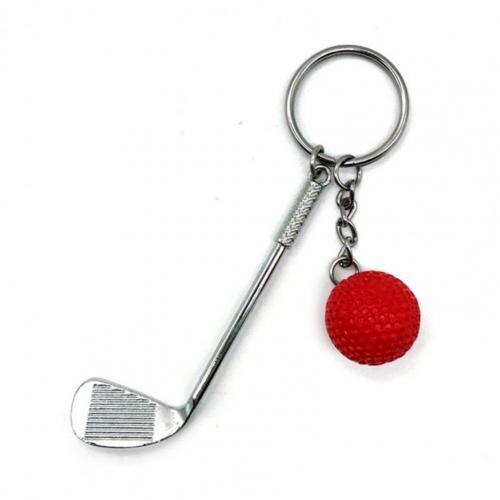 Lichtgewicht Golfbal Hanger Sleutelhanger Mode Split Sleutelhanger Voor Sport Liefhebbers Handtas Auto Sleutelhanger Tas Hanger Speelgoed Voor Kids: Rood