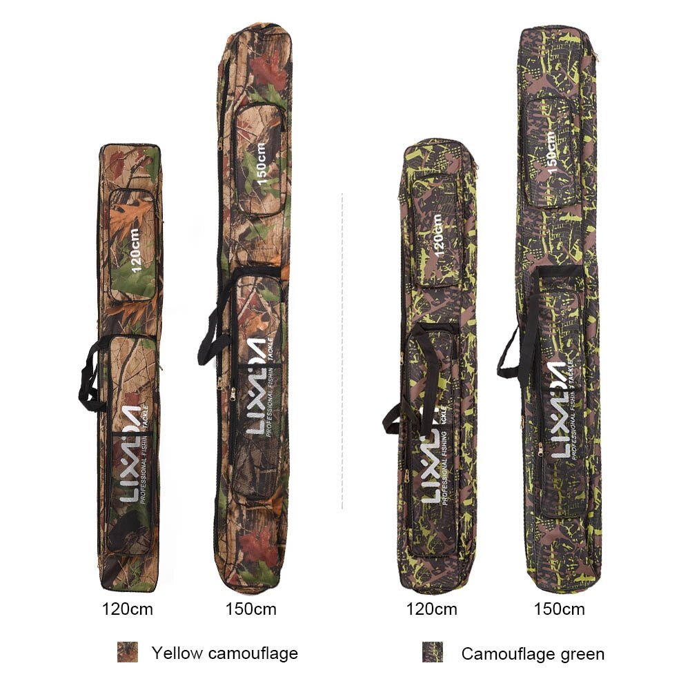 Lixada Double Layer Rod Bags Large Capacity Fishing Rod Tackle Bag 120/150cm Fishing Bag