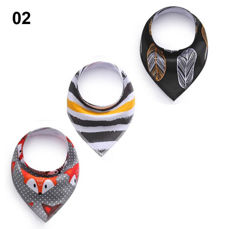 Baby Lätzchen 3PCS Wasserdicht Dreieck Baumwolle Cartoon Jungen Babero Bandana Lätzchen Babador Dribbeln Neugeborenen Slabber Saugfähigen Tuch DS9: 2