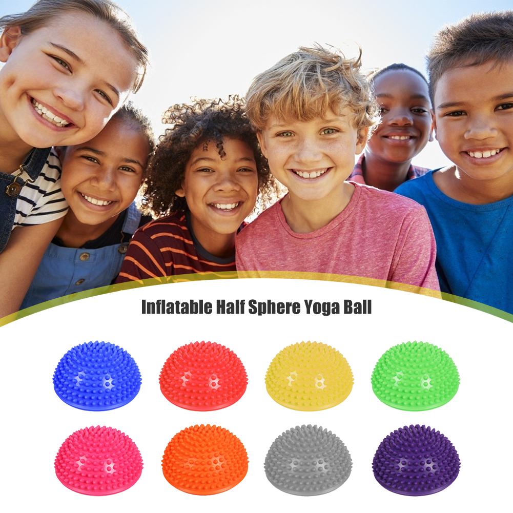 Yogaballen multifunctionele draagbare yoga massage opblaasbare halve bal punt stapstenen oefen fitnessbal