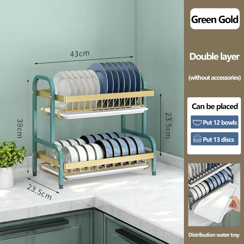 Haushalt Multifunktionale Küche Geschirr Rack Trocknen Lagerung Organizer Schalen Stäbchen Utensilien Schrank Arbeitsplatte Platzsparend: violet