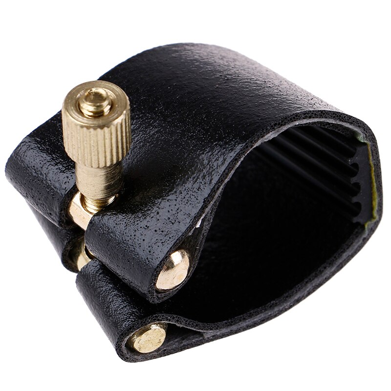 IRIN Black Artificial Leather Alto Sax Ligatures Fastener For Alto Sax Saxophone Rubber Mouthpiece Artificial Leather Sax Parts