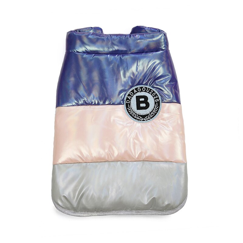 Vinter hundkläder ärmlös hundkappa tricolor tjock varm bomullsväst hundjacka fransk bulldog york ropa para perro