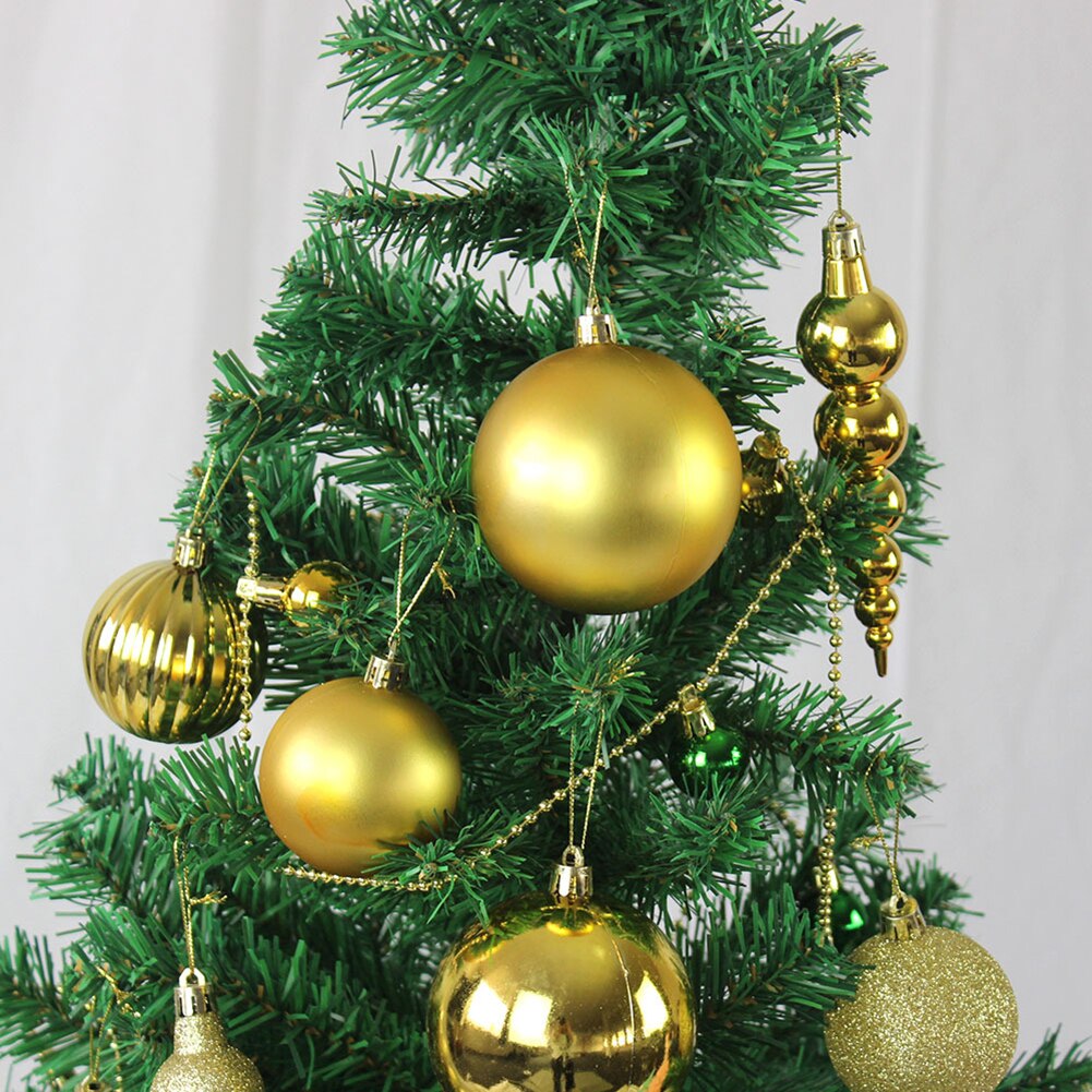 57Pcs 35*12*26Cm Gouden Kerstballen Xmas Tree Glitter Kerstballen Ballen Ornament Decoraties Kerstballen Party bruiloft Ornament
