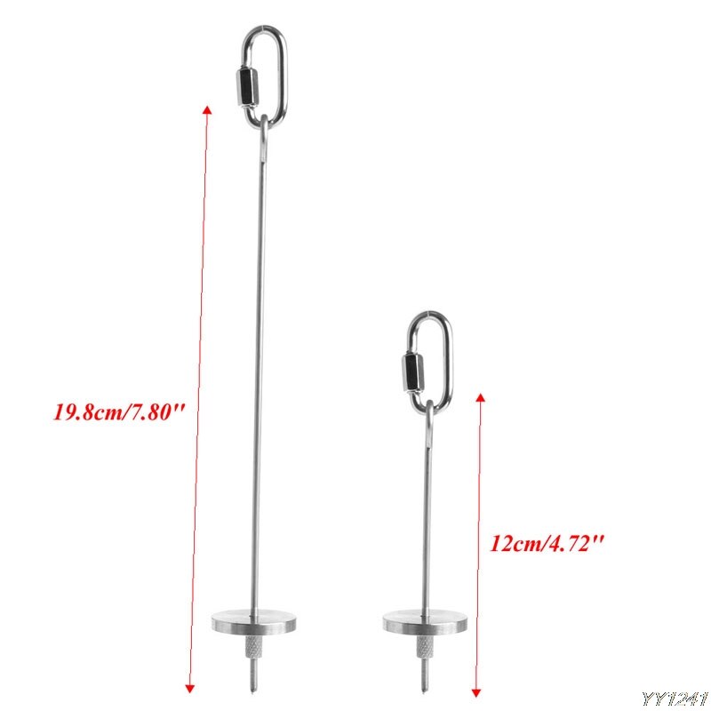 Bird Parrot Cage Stainless Steel Skewer Food Meat Stick Spear Fruit Holder Toy Y110