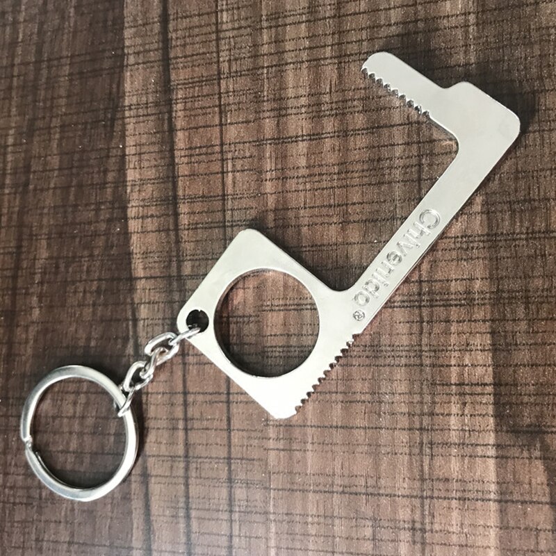 Portable Door Opener Multi-function Keychain Door Opener Anti-contact Sanitary Door Opener Anti-touch Press Elevator Tool