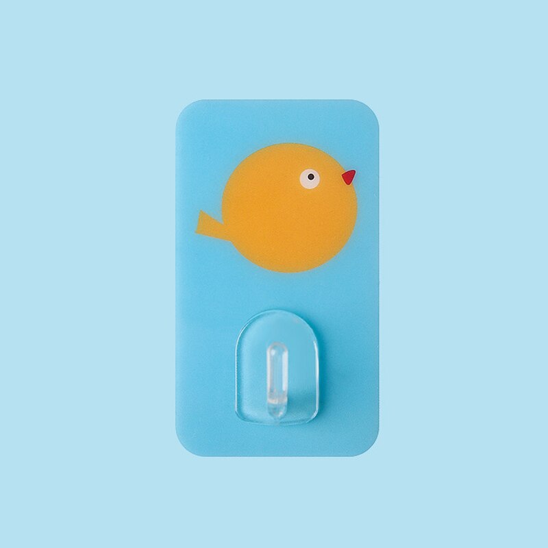 Niedliche wandhaken, nahtlose haken ohne bohren, tragfähig, selbstklebend, ideal für küche und bad: Vogel