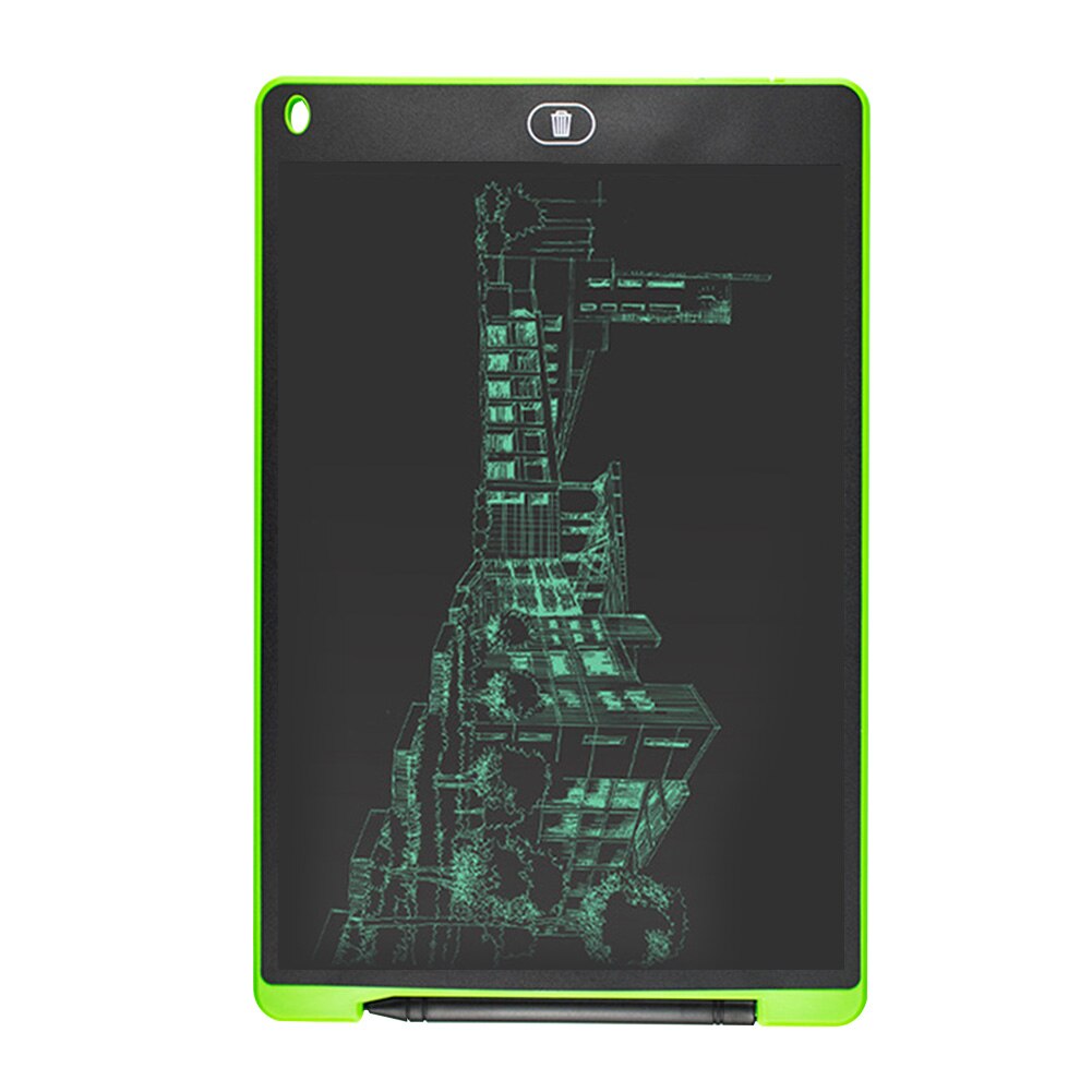 12 Inch LCD Writing Tablet Digital Drawing Tablet Electronic Drawing Board Colorful Handwriting Pad Ultra-thin Board With Pen: Green